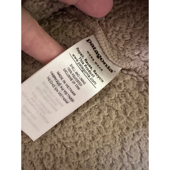 Patagonia Los Gatos Fleece Womens Medium 1/4 Zip Pullover Sherpa Fuzzy FLAW - Picture 7 of 9